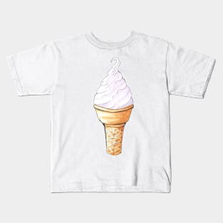 ice cream in a waffle cone Kids T-Shirt